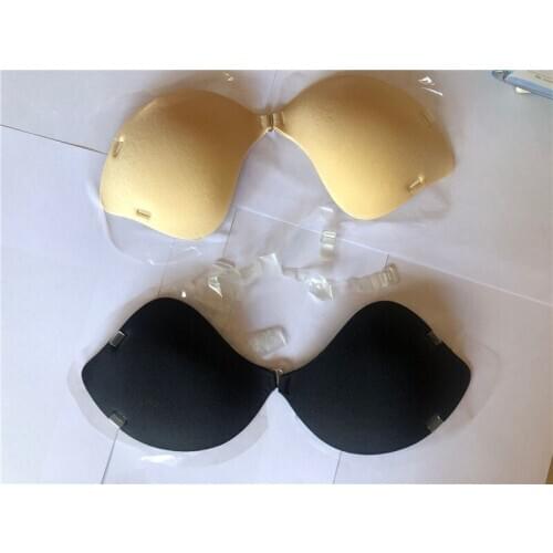Sexy Invisible Bra Sexy Seamless Push Up Silicone Bras For Women Skin Black Sexy Lingerie Bralette with Straps