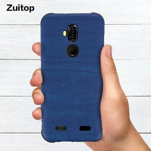 Wood grain PU Leather Phone Case For AGM X3 Soft Silicone Case For AGM X3 Gel Silicone Protective Back Shell