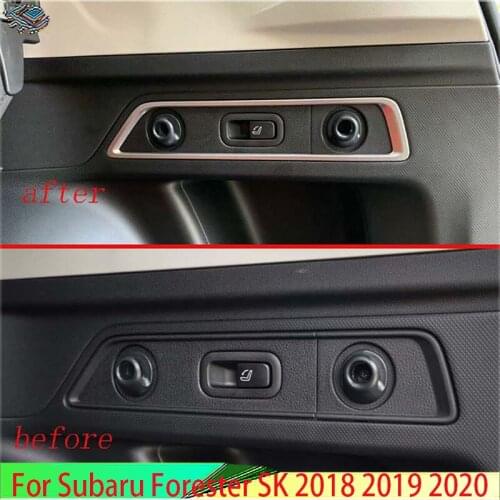 For Subaru Forester SK 2018 2019 Decorate Accessories ABS Chrome Matte Tail door cover Switch Button Control Panel Cover Trim