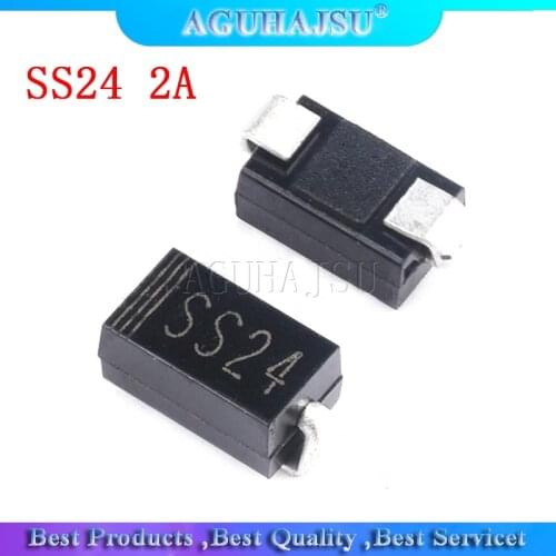 100pcs SCHOTTKY DIODE SS24 2A 40 V SMA SR240 DO-214AC SMD