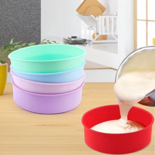 Round Silicone Cake Mold Pan, 4 6 8 10inch Non-Stick Baking Mold Cake Mould Silicone Bakeware Baking Accessories