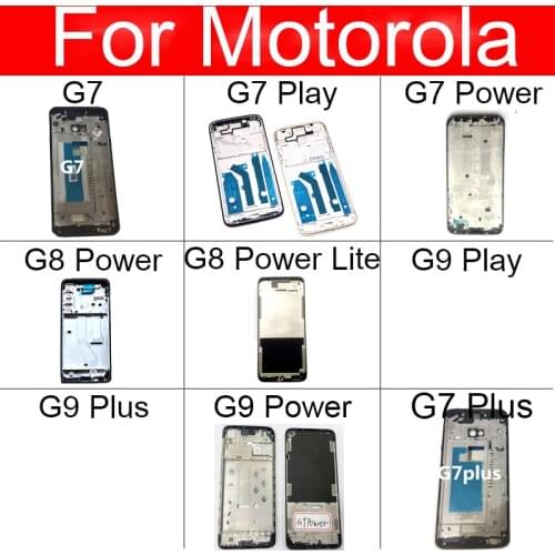 Middle Frame Housing For Motorola Moto G7 G8 G9 Play G8 Power Lite G9 Plus Middle Frame Bezel Plate Cover Replacement Parts