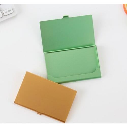 Creative Business Card Case Stainless Steel Aluminum Metal Box Credit ID Wallet Card Holder 1PCS
