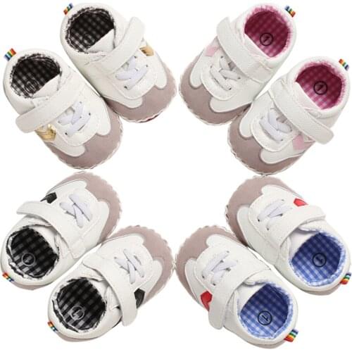 Infant Boys Girls Prewalker Shoes Anti Slip Rubber Comfortable First Walkers Toddler First Walkers Crib Soft Soles Sneakers