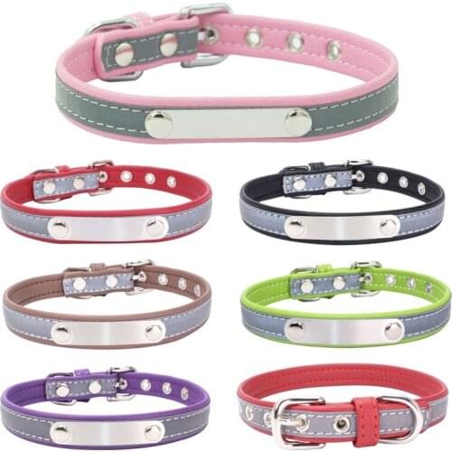 Pet Personality Can Be Engraved Reflective Kitten Nameplate Collar Dog Collar Anti-lost Pet Collar Comfortable Cat Collar