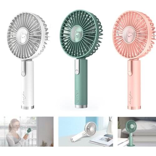 Summer Portable Mini Fan 3 Speed Adjustable Fans USB Rechargeable Desk Handheld Air Conditioner Cooler Outside Travel Artifact