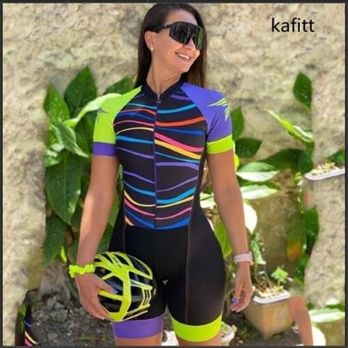 Pro Summer Womens Cycling Jersey Jumpsuit Little Monkey Cycling Cycling Jersey Short Sleeve Jersey Workwear Cycling Uniform GEL