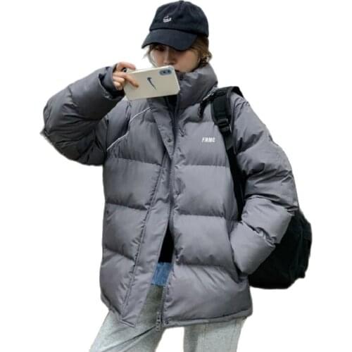 Down padded jacket women Korean version loose 2021 new wave winter thick short padded jacket