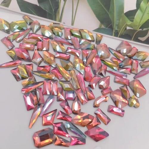 Mixed Color Chameleon Stone Nail Rhinestone Small Irregular Crystal Diamond for 3D Nail Art Decoration In Wheel Accessories