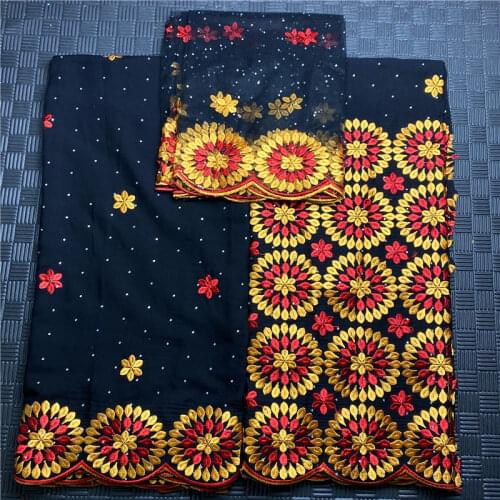 3+1 Swiss Lace Fabric With Scarf Dubai Heavy Beaded Embroidery African Fabrics 100% Cotton Swiss voile Lace in Switzerland 9L111