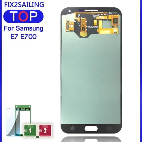 Top Lcds For Samsung E7 Super AMOLED LCD Display 100% Tested Working Touch Screen Assembly For Samsung Galaxy E7 E700 E7000