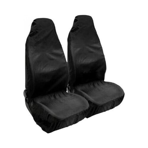 Universal Heavy Duty Nylon Car Seat Covers Waterproof Protectors Van Front Black