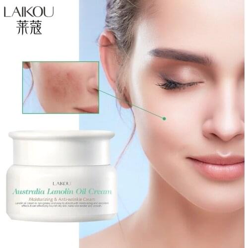 LAIKOU Lanolin Oil Moisturizing Face Cream Anti-wrinkle For Face Skin Care Whitening Cream Nourishing Acne Scar Removal Cream