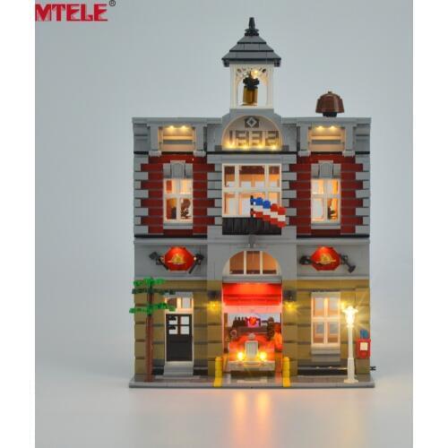 MTELE Brand LED Light Kit For 10197 Fire Brigade Station