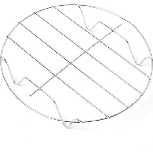 1pc Cooking Rack Round 304 Stainless Steel Baking And Cooling Steaming Rack W Stand Cookware Microwave Rack Kitchen Tool