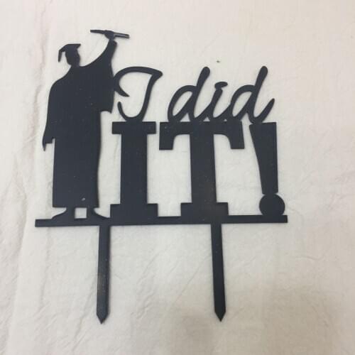 20pcs acrylic plastic graduation decorations for cake acrylic cake topper