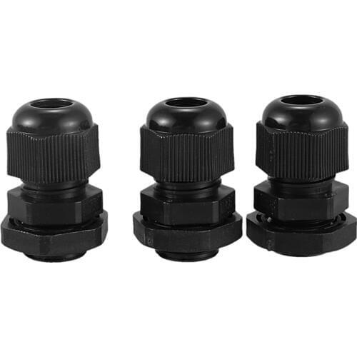 36 Pcs Black PG9 Plastic Connector Gland for 4mm-8mm Cable