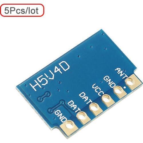 5Pcs/lot H5V4D 5V 433Mhz Mini Wireless Receiver Module ASK Remote Transceiver Passthrough