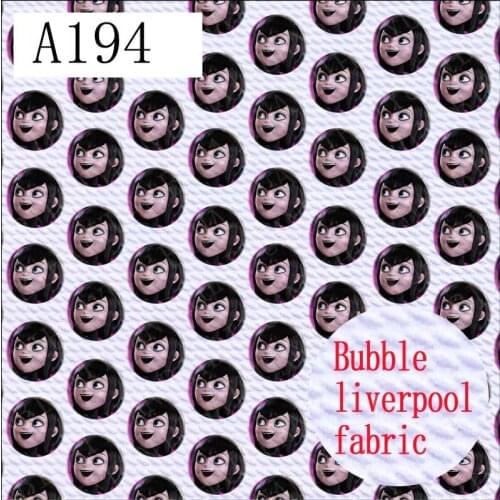 50cm*145cm 4 Way Stretch Spandex Knit Halloween Printed Bullet Texture Liverpool Fabric For Baby Head Wrap A194