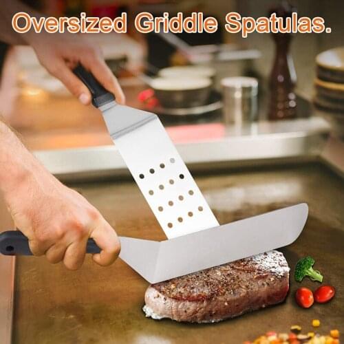 Blackstone Griddle Accessories, 14-Piece Restaurant Grade Flat Top Grill Accessories, with Spatulas& Scraper& Carry Bag