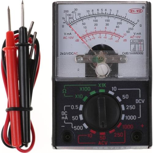 Analog Multimeter Tool DC/AC 1000V Voltmeter 250mA Ammeter 1K Resistance Meter