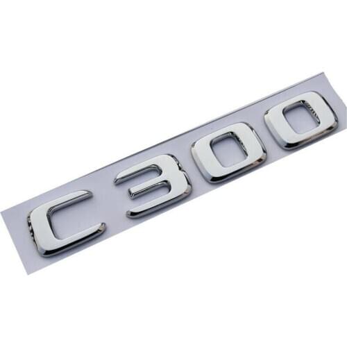 For Mercedes C300 Chrome Letters Number Trunk Lids Emblem Emblems Badge