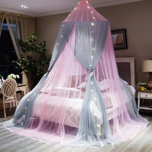 Elegant Ceiling Mosquito Net Girls Bedroom Decoration Circular Floor Type Netting Anti-Mosquito Mesh Canopy Summer Bed Curtain