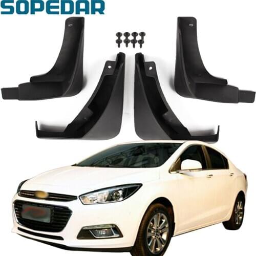 SOPEDAR Mud Flaps For Chevrolet Cruze 2015 Mudflaps Splash Guards Front Rear Mudguards Fender Exterior Parts Car Set Molded