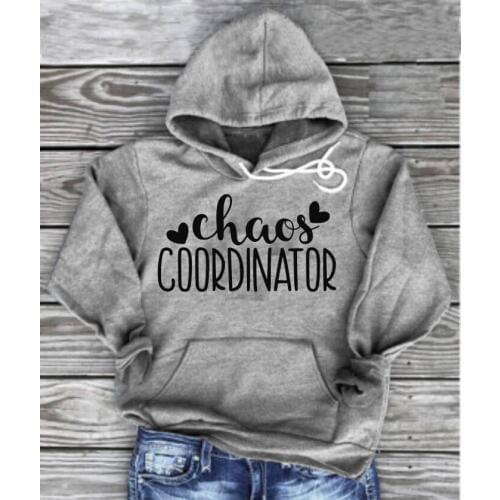 Chaos Coordinator Hoodie funny slogan women unisex grunge tumblr aesthetic outfit pullover winter autumn warmer women art cloth