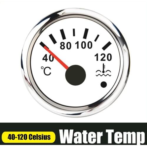 40-120℃ Water Temperature Gauge Car Boat 9-32V Water Temp Meter Indicator For Auto Motorcycles