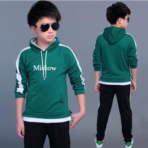 Boys Clothing Set Children Clothing Sets Autumn Spring Hooded Sport Suits Teen Boys Clothes Kids Tracksuit 5 6 7 8 9 10 12 Years
