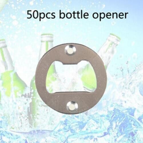 Round Metal Strong Polished Bottle Opener Insert Parts Bottle Opener Part with Countersunk Holes