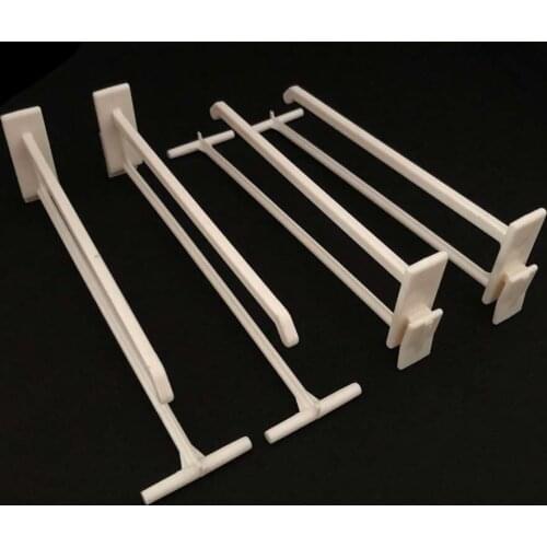 White Plastic Paper Cardboard Flip Scan Slat Panel Hook