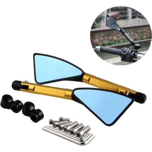Motorcycle triangular rear view mirror, aluminum alloy, general type, 8mm,10mm, front and back wire