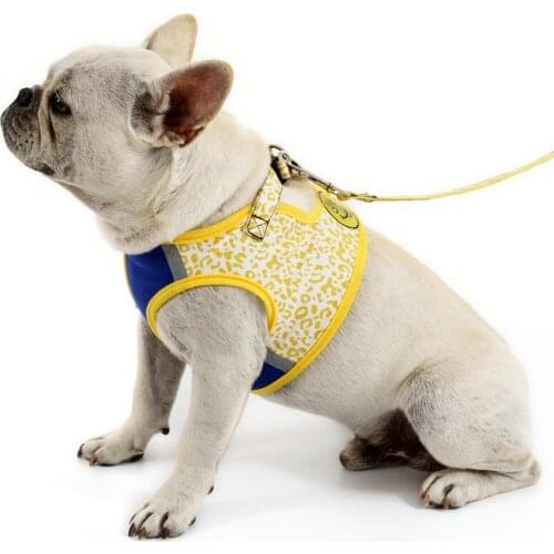 Nylon Breathable Dog Harness Reflective Chest Leash Set Pet Adjustable Chest For Small Medium Large Dog Chest Strap