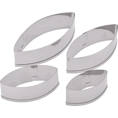 2019 New 4Pcs/Set Stainless Steel Cut Mould Water Lily Lotus Petal Shaped Mold Cutter Polymer Clay Tools