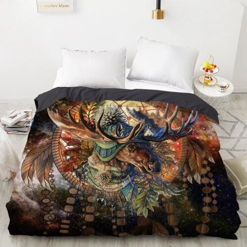 Nordic Duvet cover Quilt/Blanket/Comfortable Case Luxury Bedding 140x200 150x200 240x220 for Home 3D Print Dreamcatcher Elk