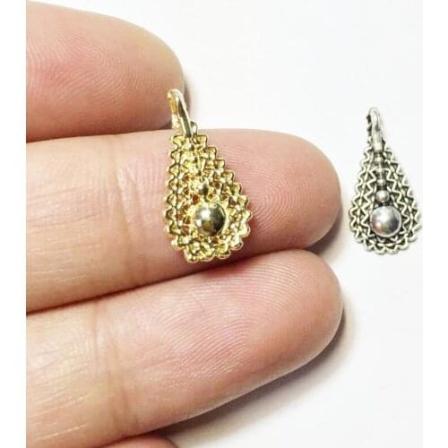 Eruifa 20pcs 18*9mm Nice Drop Zinc alloy charms Wholesales necklace,earring bracelet jewelry DIY handmade 2 colors