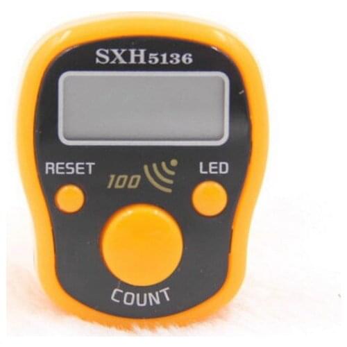 Quevinal 100pcs Mini Finger Counter with 100 times Alarm LCD Electronic Digital Tally Counter For Sewing Knitting weave Tool