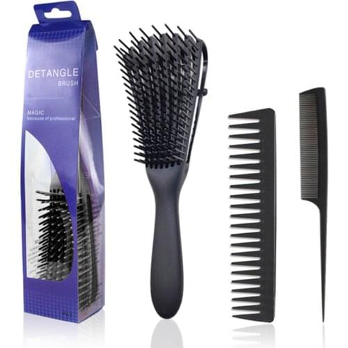 3pcs Hair Brosse Demelante Hair Comb Set Women Popbrush Detangling Hairbrush Scalp Massage Comb Hair Styling brosse demelante