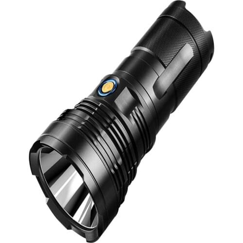 Black Flashlight Bright Battery Rechargeable Adjustable Flashlight Shock Resistant Aluminum Alloy Lanterna Household Lamp EB50SD