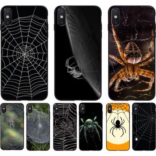 YNDFCNB spider Spider web Silicone Black Phone Case for iphone 11 12 mini Pro Max X XS MAX 6 6s 7 8 plus 5 5S 5SE XR SE2020