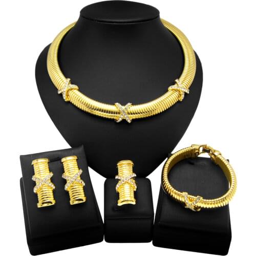 Yulaili Irregular Oval Hollow Jewelry Set Design and Elegant Pakistani Bride and Bridesmaid Wedding Wear Exquisite Jewelry Sets