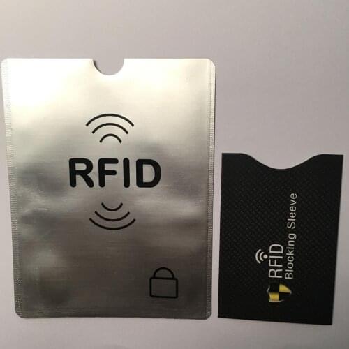 1 thick rfid card+1 passport rfid sleeves Anti Theft Credit Card Holder Aluminum RFID Blocking Sleeve Protect your money and ID