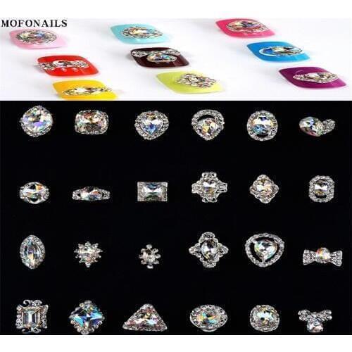 10PCS/LOT K9 Glass Nail Strass Rhinestone Jewelry Nail Art AB Clear Jewelry Stone Manicure Jewelry Crystals Accessory Decoration