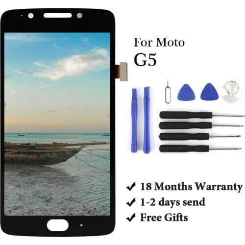 100% test display For Motolora G5 LCD Touch Screen Digiziter Assembly Replacement For moto G5 xt1672 xt1676 lcd touch screen