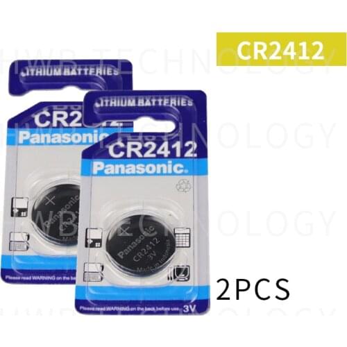 2PCS/lot 100% Original New For Panasonic CR2412 3V Lithium Coin watch Key Fobs Battery For swatch watch For LEXUS Car Controller