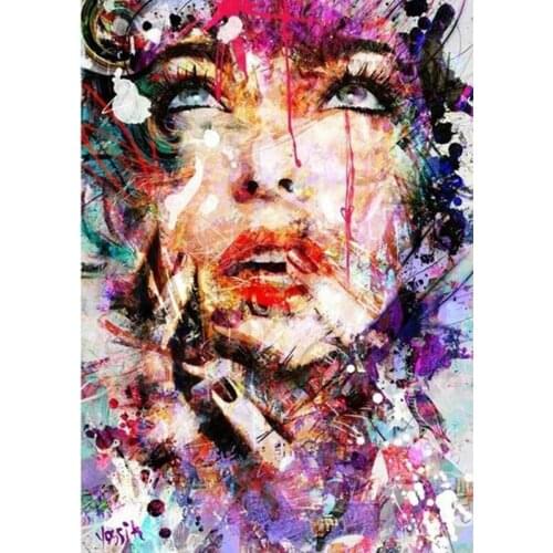 5D Diamond Painting Woman Full Square Diamond Embroidery Abstract Portrait Rhinestones Mosaic Hobby Art