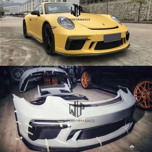 911 991.2 GT3 style Car body Kit Carbon Fiber Front rear bumper lip rear spoiler Car styling For Porsche 911 991.2 GT3 Style