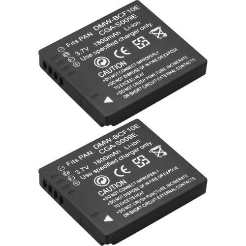 Probty 2pcs CGA-S009E CGA S009E Cam Battery for Panasonic DMC-FS12 FS15 FS25 FS4 FS42 FS6 FS7 FX40 FX48 FX550 FX580 FX75 FT1 FT3
